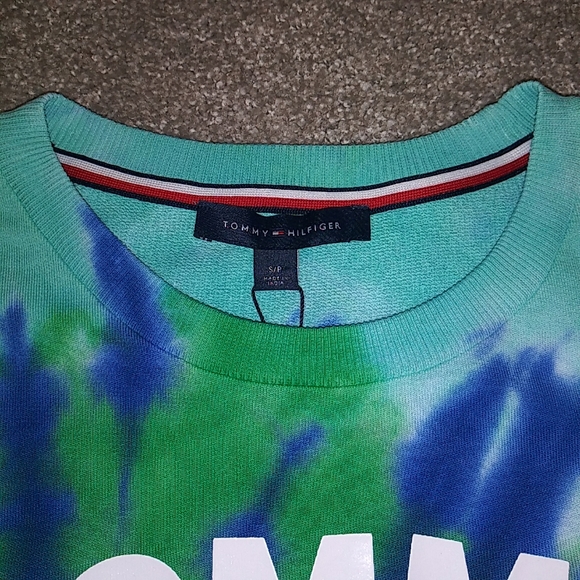 NWT Sz S Tommy Hilfiger Tie-Dye French Terry Dress - Picture 7 of 14